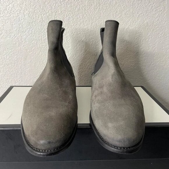 Thursday Boot Co. Cavalier Shadow Grey Suede Chelsea Boots Pull On Men's 9.5 US - Picture 1 of 9